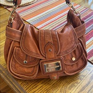 Gianni bini leather shoulder bag medium